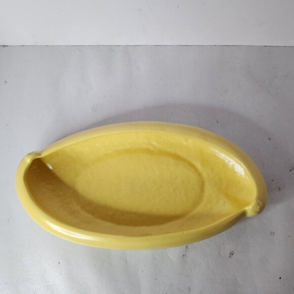Vintage Haeger USA Pottery Yellow Ceramic Serving Dish Console Bowl MCM - Picture 2 of 8